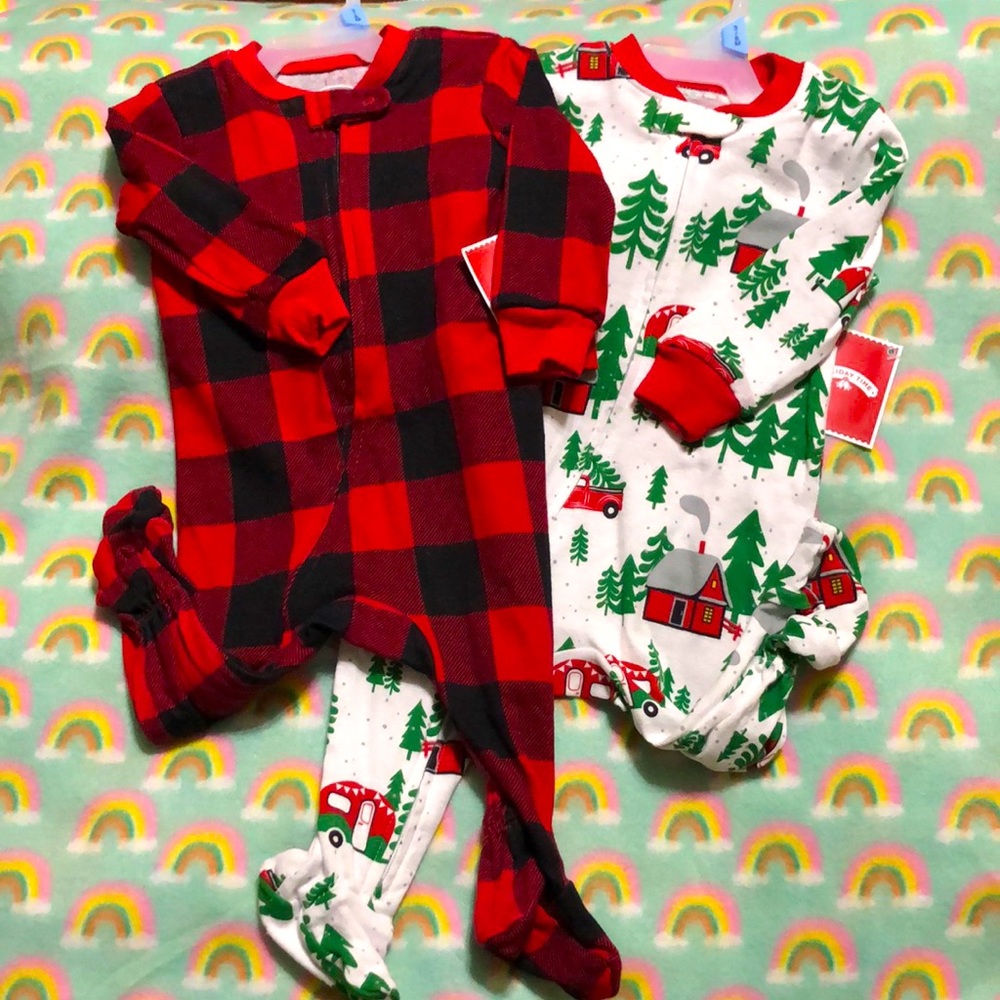 Holiday Time 2 Footed Onesies